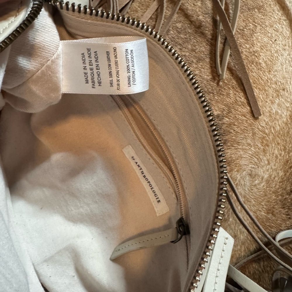 Anthropologie “Cascade” Fringe Leather Shoulder Bag - Picture 5 of 6